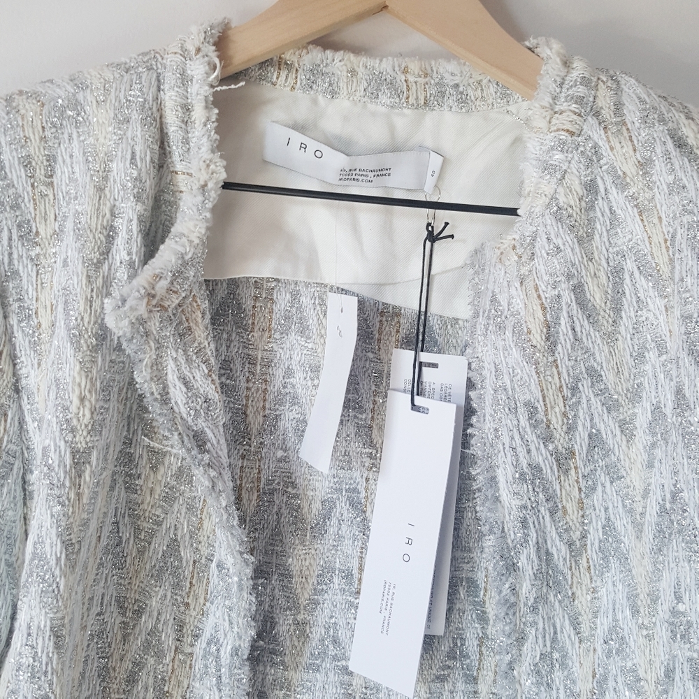 IRO Makilo Chevron Tweed Jacket - Picture 4 of 6